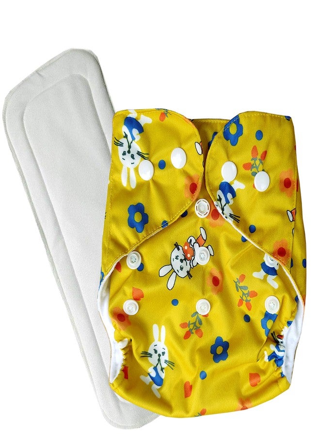 دومينيكو حفاضات دومينيكو القابلة للغسل، حفاضات قماشية فاخرة قابلة لإعادة الاستخدام، مقاس قابل للتعديل، مقاومة للماء، حفاضات قماشية بجيب (حفاضة واحدة ووسادة داخلية واحدة) - Image 2