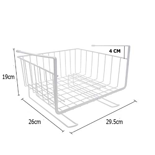 Styleys Iron Multifunctional Kitchen Under Cabinet Shelf Basket Wire Rack Organizer Storage with Tissue Holder, S11088, Black - Pack of 3 - Image 4