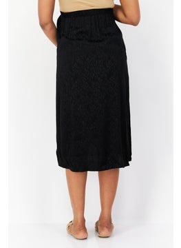 Reserved Maternity Textured Midi Skirt, Black  - Image 4