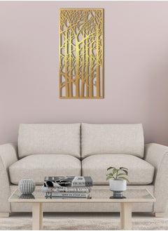 Home Gallery Home Gallery Decorative Forest Trees In Winter Wooden Wall Art 40X80  - Image 3