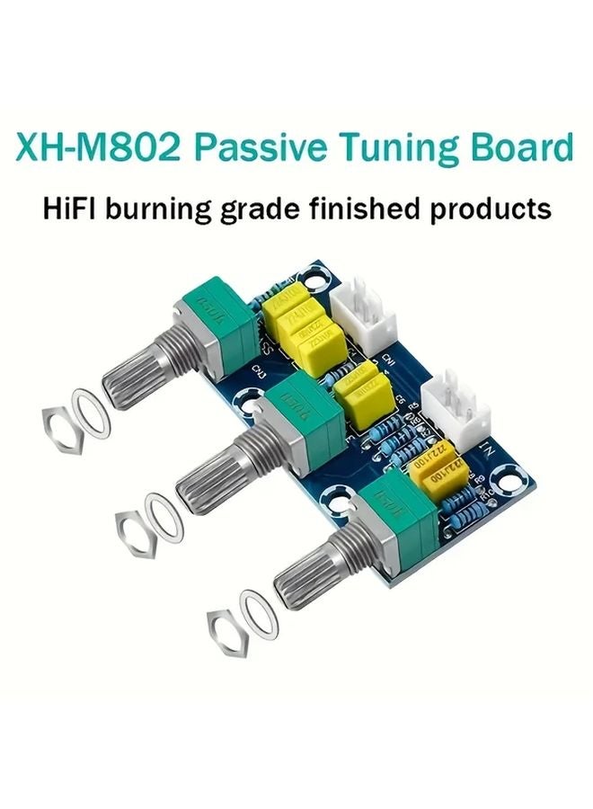 XH M802 Passive Tone Board Amplifier Pre Boost Power Module Bass Treble Adjustment - Image 3