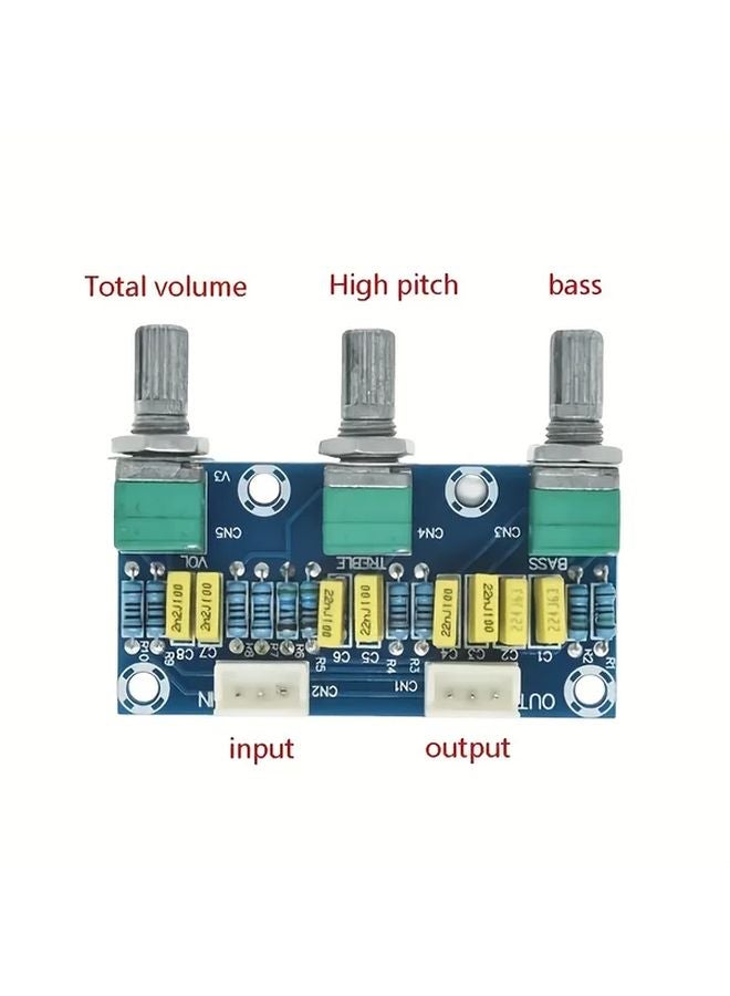 XH M802 Passive Tone Board Amplifier Pre Boost Power Module Bass Treble Adjustment - Image 5
