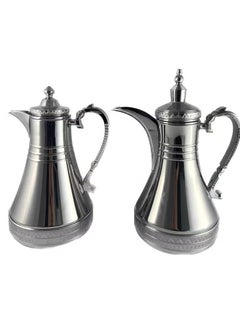 Homemaker Elegant 2-Piece Stainless Steel Tea & Coffee Flask Set – 0.75L & 1L | Silver Finish | Glass Inner for Long-Lasting Heat Retention | Made in Turkey  - Image 3