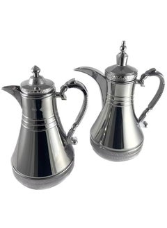 Homemaker Elegant 2-Piece Stainless Steel Tea & Coffee Flask Set – 0.75L & 1L | Silver Finish | Glass Inner for Long-Lasting Heat Retention | Made in Turkey  - Image 2