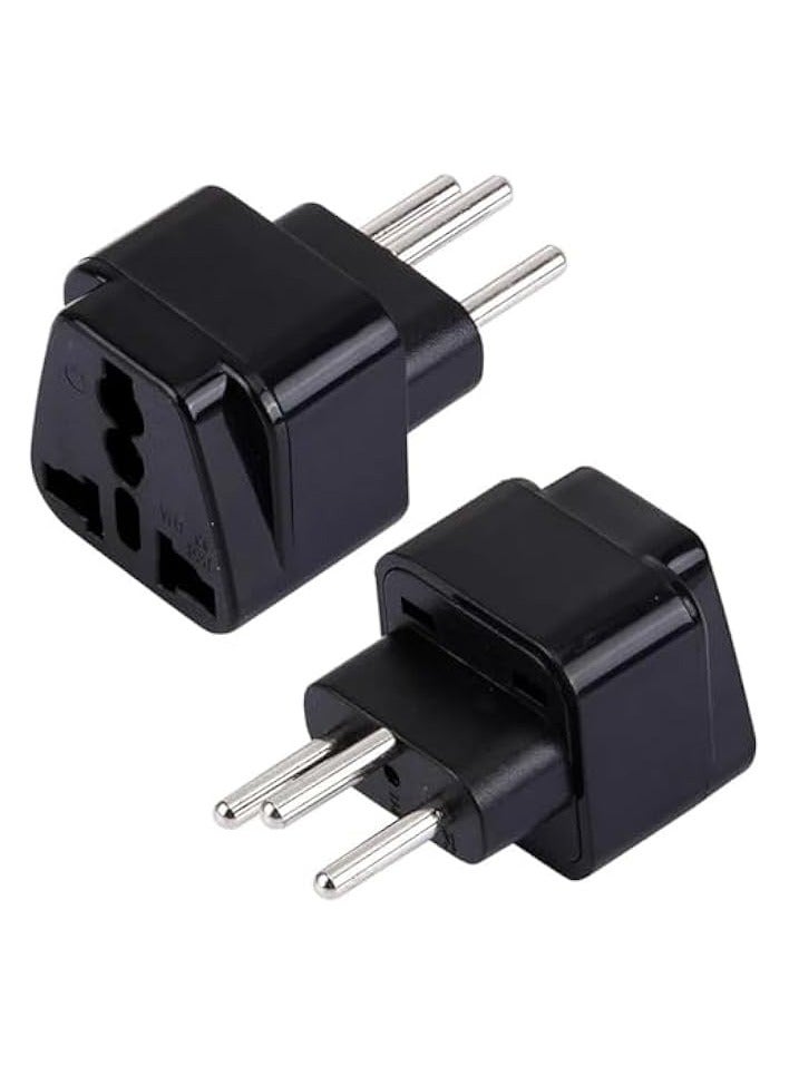 erorex Switzerland Plug Adapter,2 Pack UK to Switzerland Plug Adapters, UK to Swiss Plug Adapter, European Travel Universal Plug Adapter for Using in Switzerland (2PCS, Black)  - Image 1