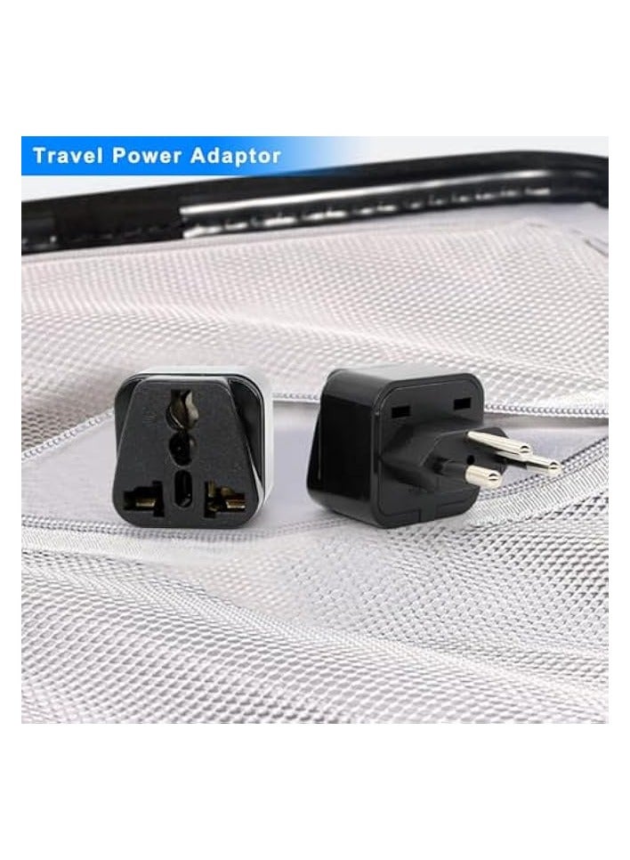 erorex Switzerland Plug Adapter,2 Pack UK to Switzerland Plug Adapters, UK to Swiss Plug Adapter, European Travel Universal Plug Adapter for Using in Switzerland (2PCS, Black)  - Image 3