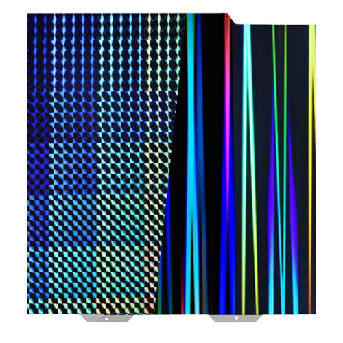 IdeaFormer-3D H1H Smooth Build Plate for Bambu Lab A1 Mini, Rainbow Streak+Phantom Double Sided Textured Spring Steel Sheet 184x184mm for Bambulab A1 Mini - Image 1