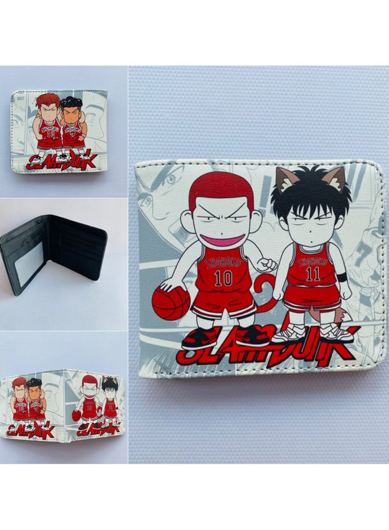 KUYING Slam Dunk, Student Card Bag, Leather Wallet 
