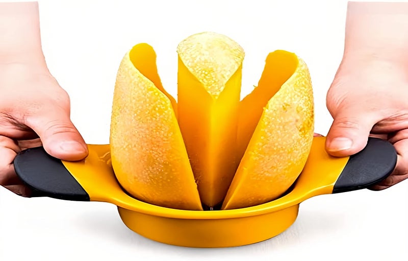 Kitchen Fruit Corer Slicer Mango Slicer Stainless Steel Blade Peeler And Corer Tool Mango Separator With NonSlip Handle