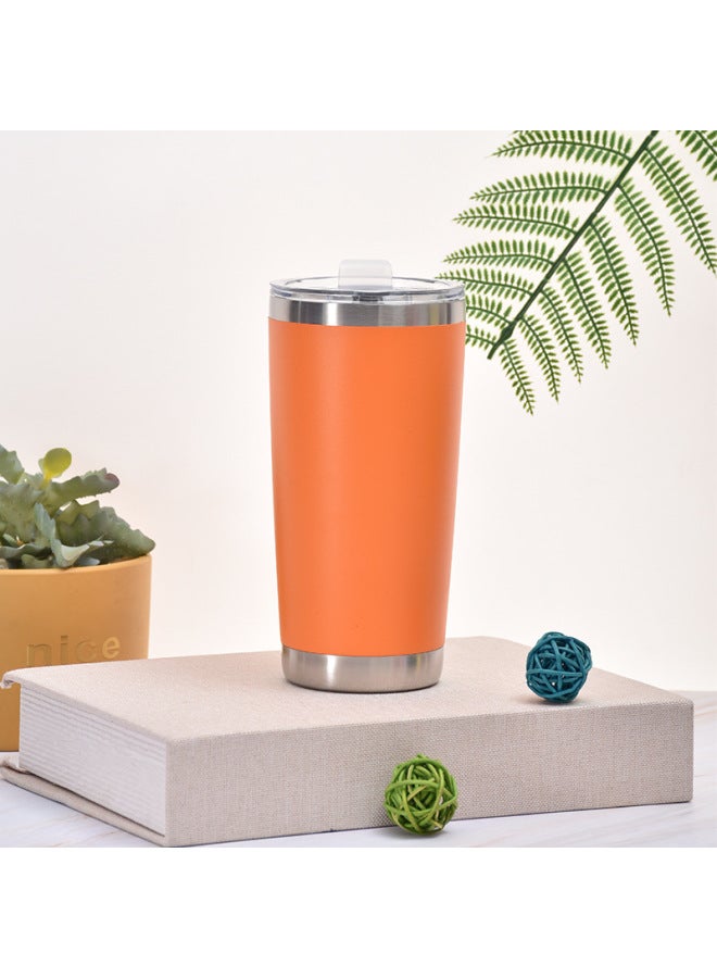 304 Stainless Steel Car Cup Car Outdoor Thermos Cup Plastic Spray Double Vacuum Ice Cup