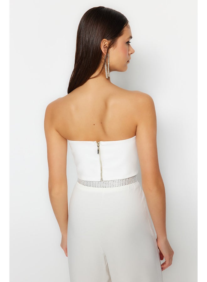 trendyol Ecru Sweetheart Bustier TPRSS23BS00125  - Image 4