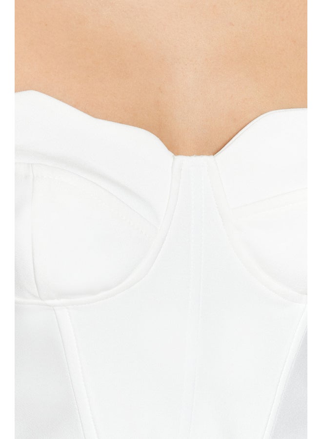 trendyol Ecru Sweetheart Bustier TPRSS23BS00125  - Image 3