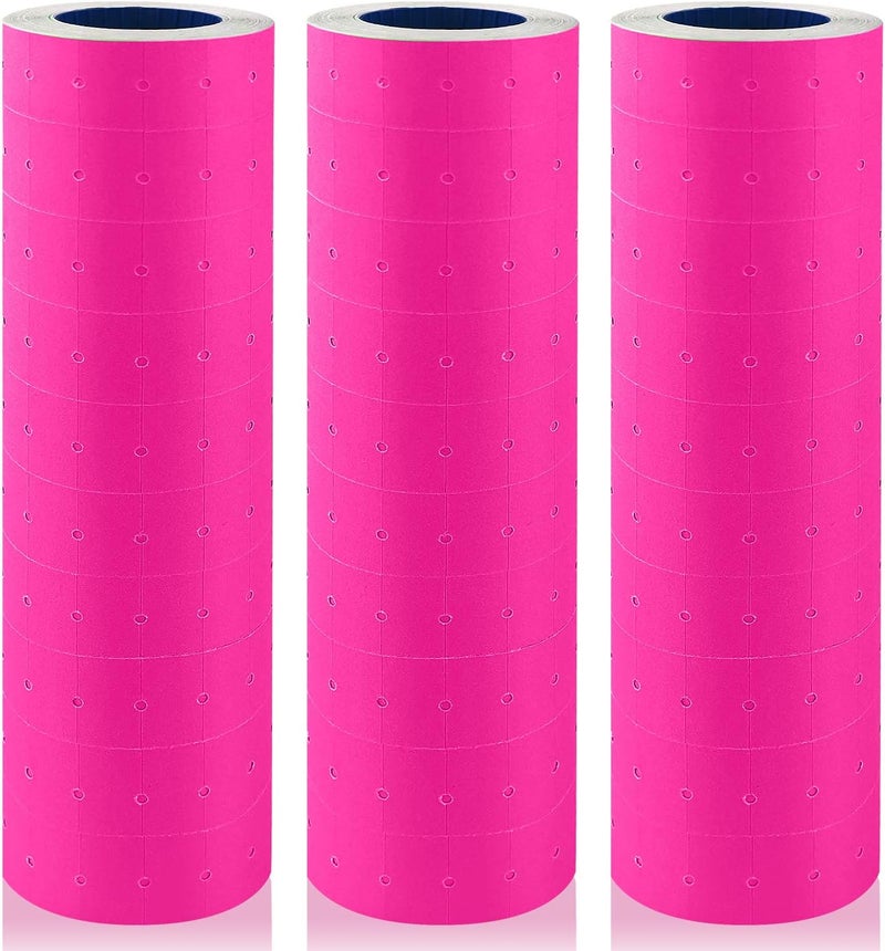 Hatisan 30 Rolls 15000 Price Gun Labels for Mx-5500 White Price Marker Stickers, Super Sticky Label Paper Tag Labels (Rose Red) - Image 1