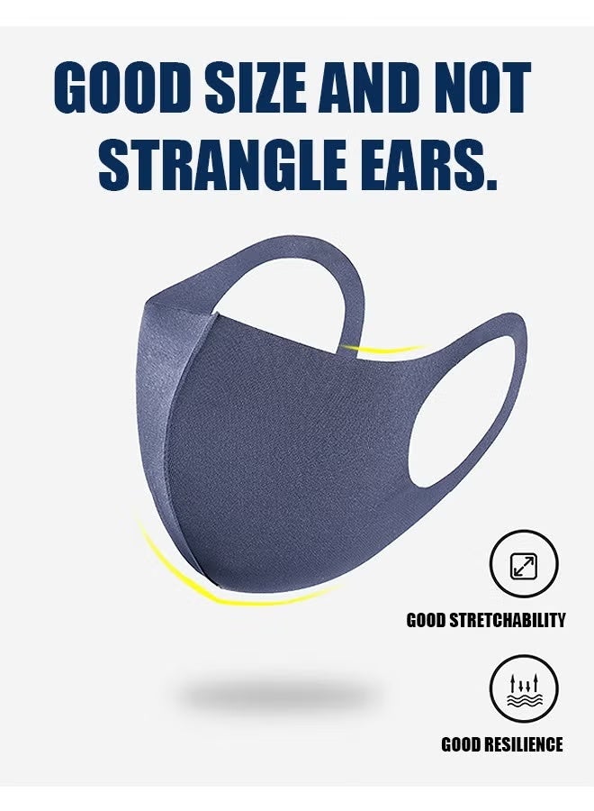 6 Pcs Reusable Cotton Face Mask Set  Breathable  Dustproof (Multicolor) - Image 2