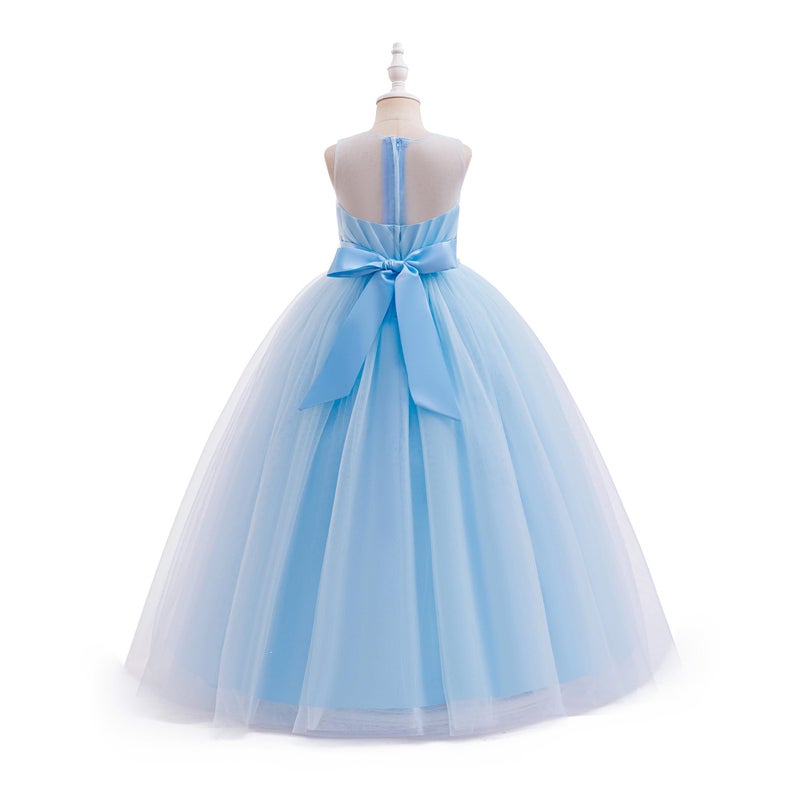 DPKM Flower Girls Formal Wedding Dress for Tulle Party Bridesmaid Pageant Princess Kids Birthday Prom Ball Gown - Image 4