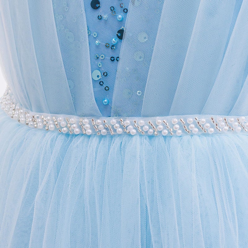 DPKM Flower Girls Formal Wedding Dress for Tulle Party Bridesmaid Pageant Princess Kids Birthday Prom Ball Gown - Image 5