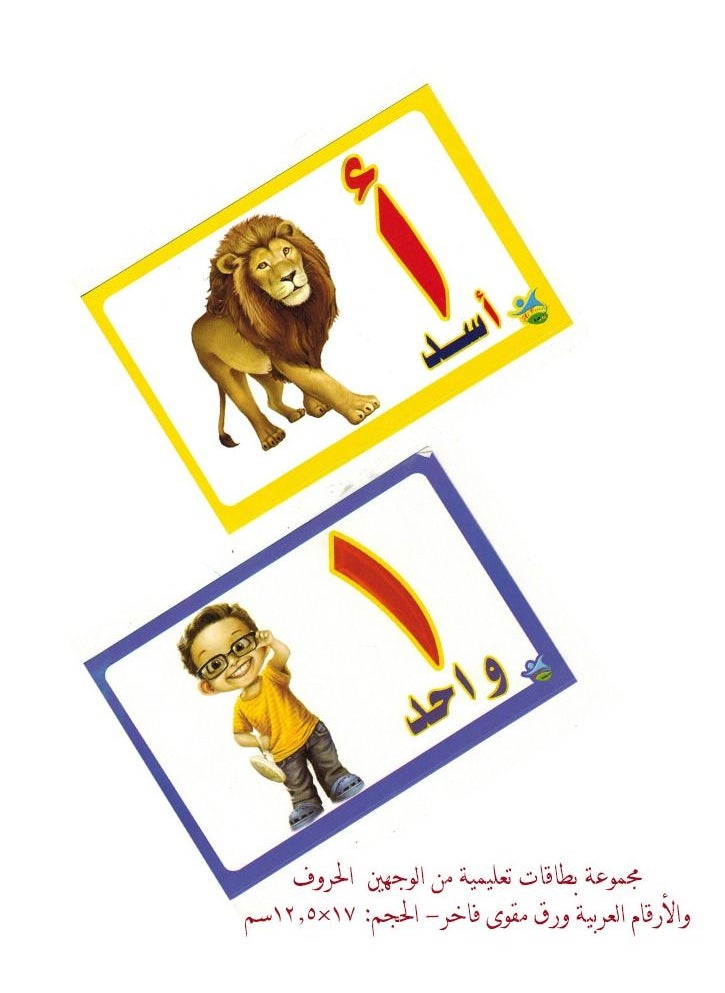 Toys Arabic Letters And Numbers Educational Cards  - Image 1