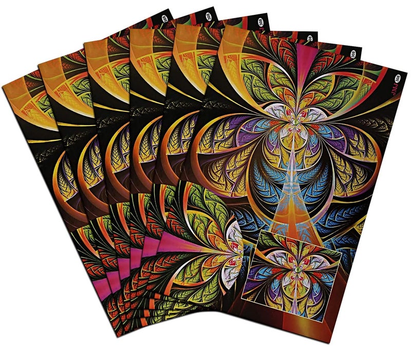 Kuber Industries Heart Home Flower Printed PVC Waterproof Oil Proof Easy to Clean Placemats Table Mats for Dining Set of 6 MulticolourHS43HEARTH26106 Standard  - Image 3