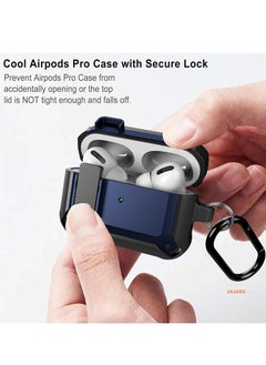 JAJEEK Upgraded [Secure Lock] Armor AirPods Pro Case – Durable Shockproof Protective Cover for Apple AirPods Pro, Sleek Wireless Earbuds Case with Keychain Clip, Stylish and Secure for Men & Women  - Image 2
