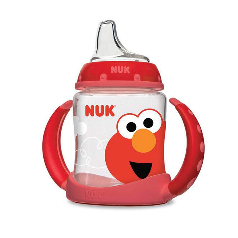NUK كوب التعلم من NUK شارع السمسم، 5 أونصات إلمو - خالي من BPA، كوب شرب مضاد للتسرب - Image 1
