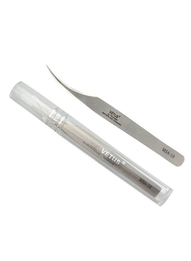 Qeelasee 2 Pieces Vetus Eyelash Tweezers Fine Point High Precision Stainless Steel Tweezers with Suprior Case - Image 4