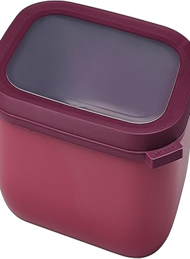Mepal - Multi Bowl Cirqula Rectangular - Storage Jar with Lid - Suitable as an airtight storage box for the refrigerator, microwave dishes and as food storage containers - 2000 ml - Nordic Berry