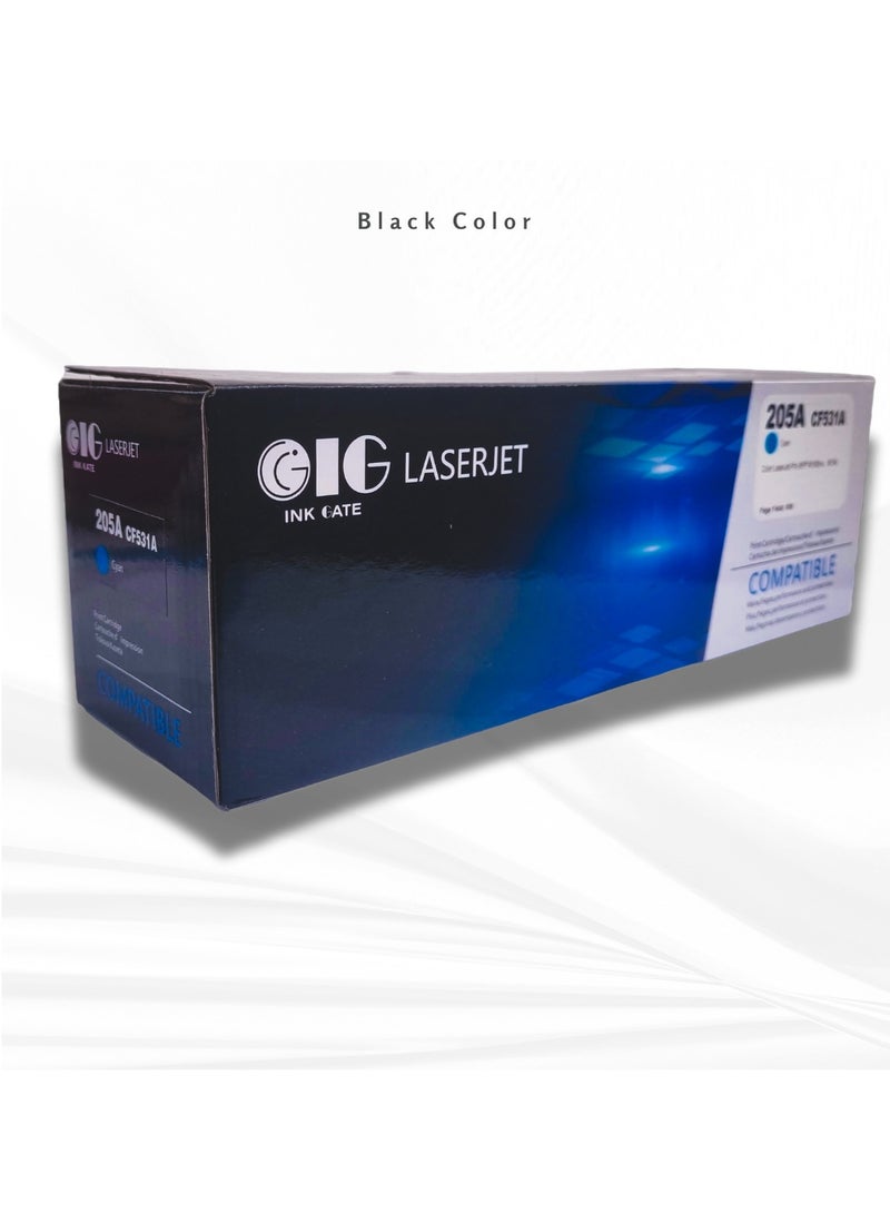 IG Compatible Cyan Toner Cartridge – 205A – for HP Color LaserJet Pro M154a, M154nw, MFP M180n, M181fw (Up to 1,400 Pages) - Image 2