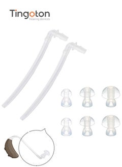 2 x Universal Sound Tube + 6 x Ear Plugs/eartips/Domes for BTE Hearing Aids
