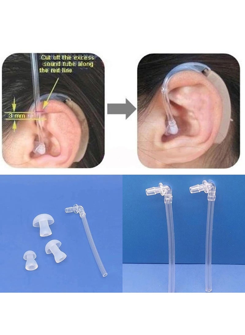 Tingoton - 2 x Universal Sound Tube + 6 x Ear Plugs/eartips/Domes for BTE Hearing Aids - Image 1