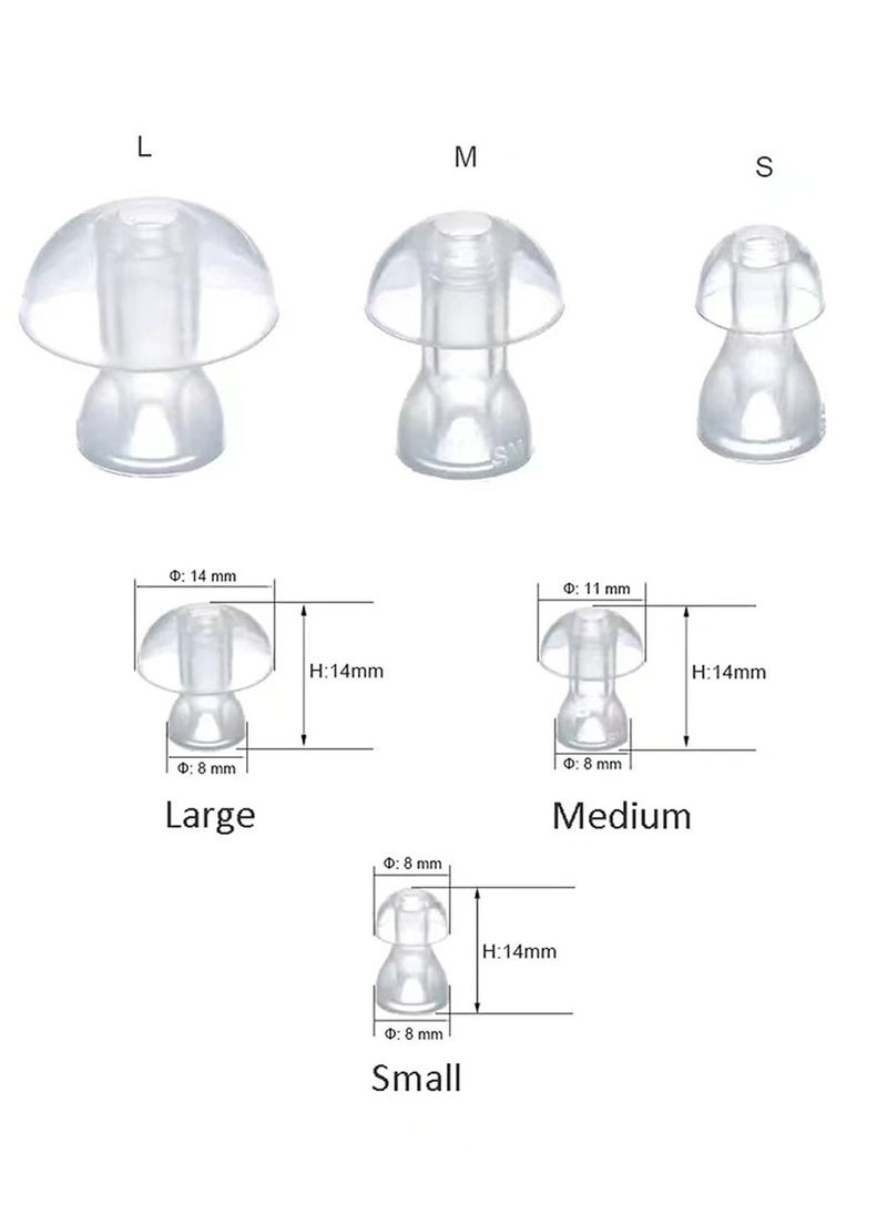 Tingoton - 2 x Universal Sound Tube + 6 x Ear Plugs/eartips/Domes for BTE Hearing Aids - Image 1