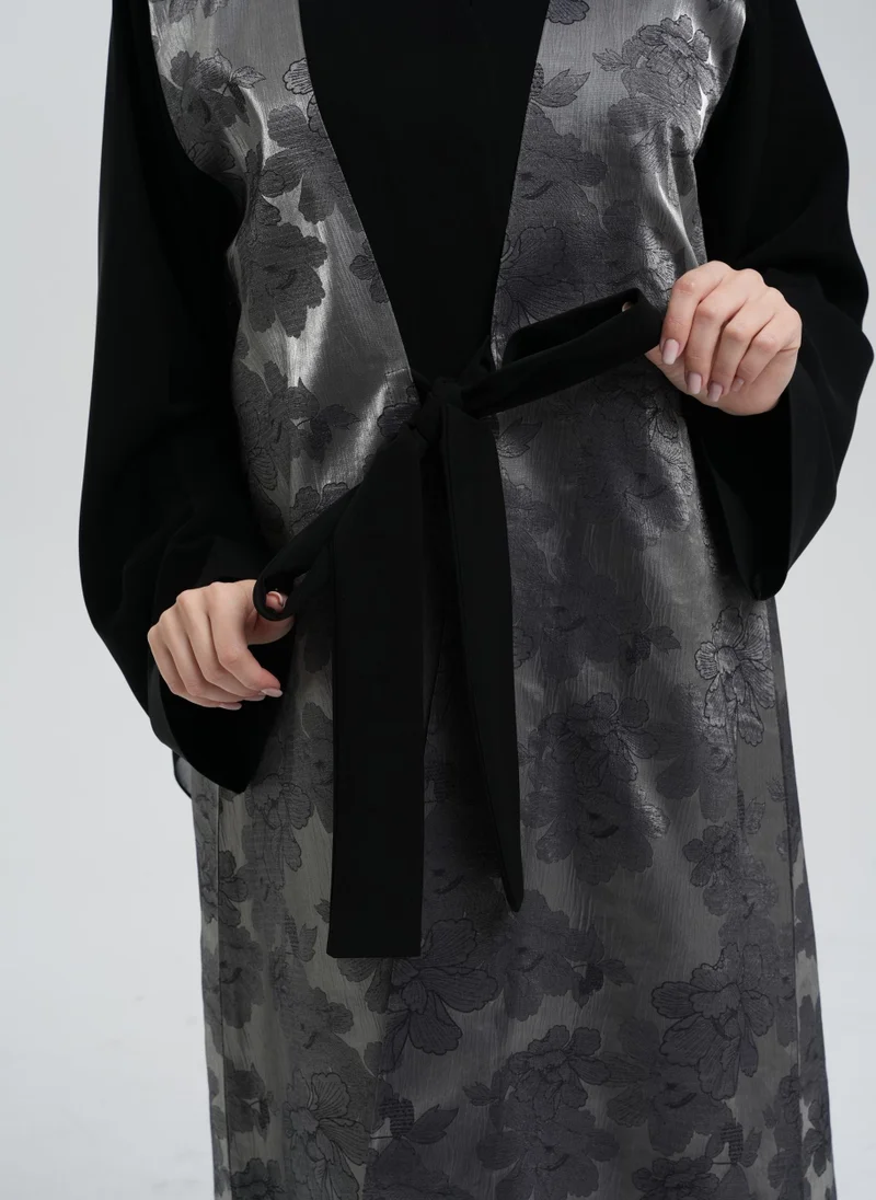 ميم باي ماريا Front open abaya with coat