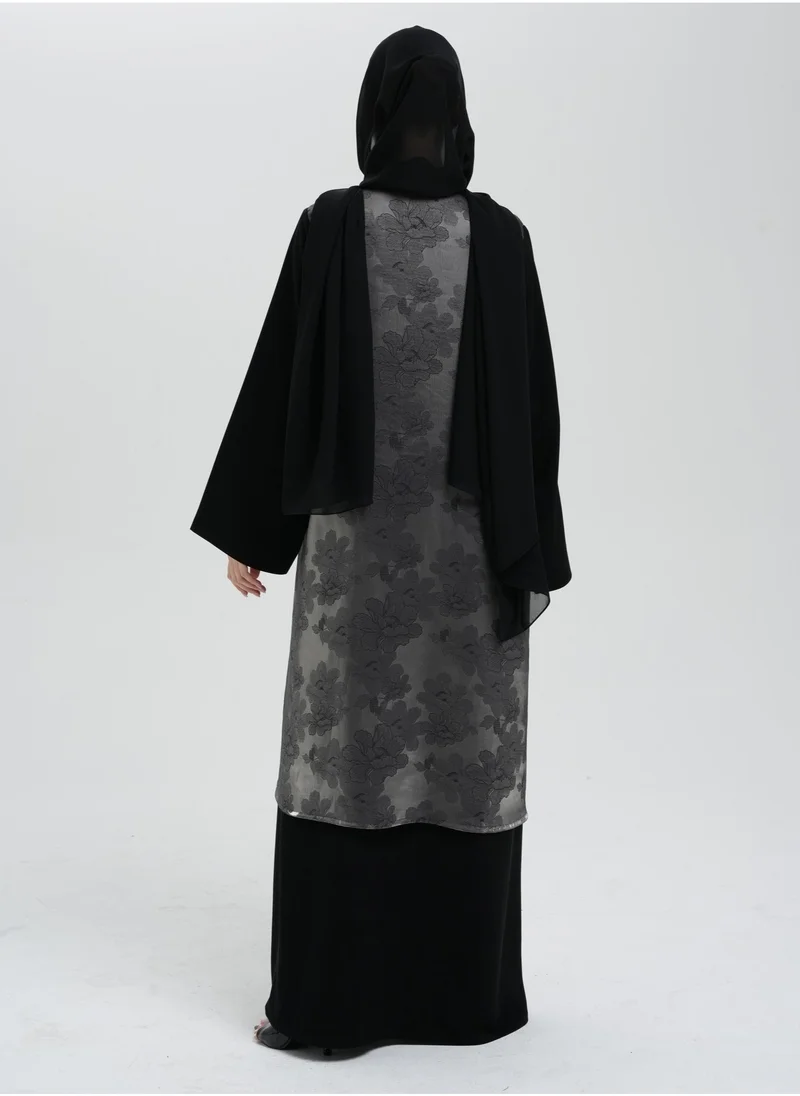 ميم باي ماريا Front open abaya with coat