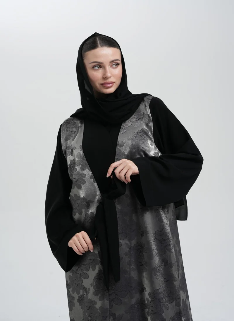 ميم باي ماريا Front open abaya with coat