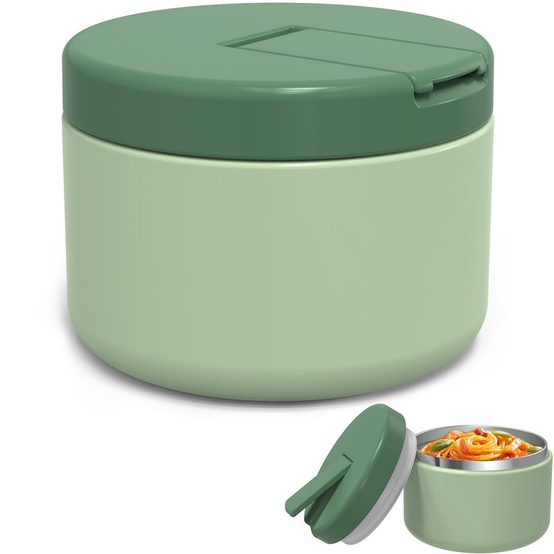 LOHASOK 12oz Kids Soup Thermo for Hot Food Insulated Vacuum Food Jar with Buckle Lid, Stainless Steel Wide Mouth Leak Proof Lunch Container for School Travel 1 Pack - Image 1