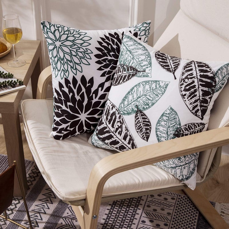 PHANTOSCOPE New Living Series Decorative Throw Pillow Case Cushion Cover Black 18" x 18" Set of 4 - Image 5
