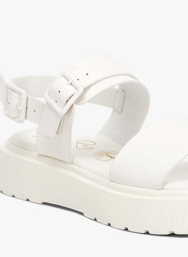 London Rag White Chunky Sandals in White for Women | Best Price UAE