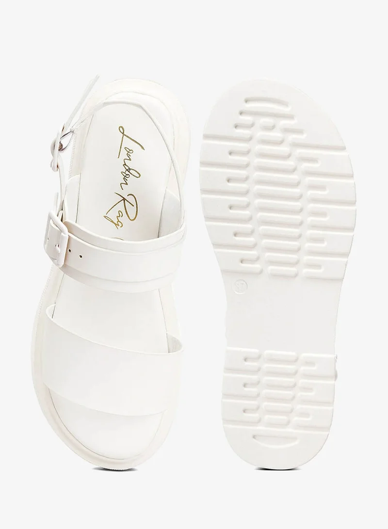 London Rag White Chunky Sandals in White for Women | Best Price UAE