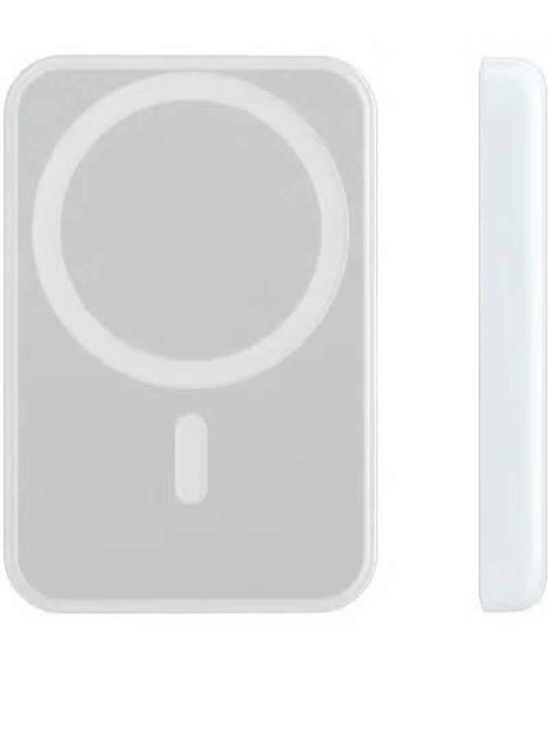 JAJEEK NEW MagSafe Wireless Power Bank for iPhone 14 – 10,000mAh Portable Charger in White - Image 2