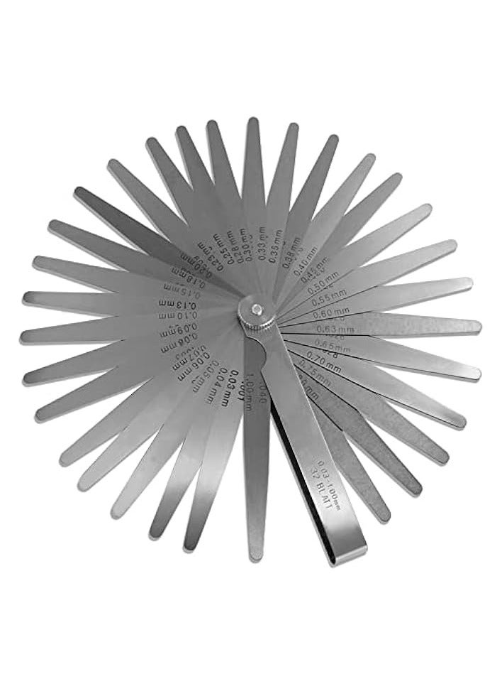 بروماس أداة قياس قياس 32 شفرة من الفولاذ لقياس عرض الفجوة أو سمكها - Image 1