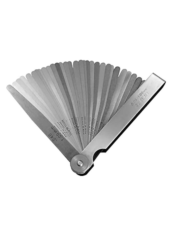 بروماس أداة قياس قياس 32 شفرة من الفولاذ لقياس عرض الفجوة أو سمكها - Image 5