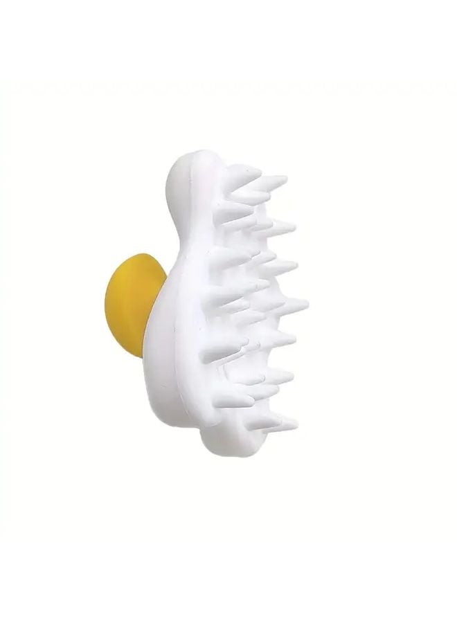 Sunny Side Up Egg Massage Comb Silicone Scalp Massager For Hair Relaxation Portable - Image 4