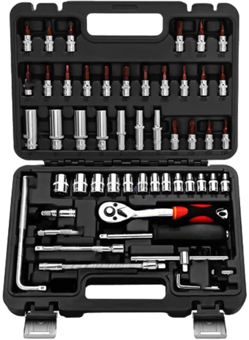 GGOOT Hardware Hand Tool for Car Repair Sleeve Ratchet Spanner Wrench Socket Set Professional Metalworking Home Kits - Image 1