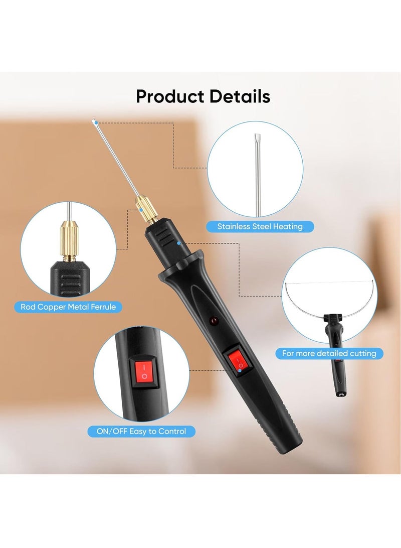 KADIP 4 in 1 Hot Wire Foam Cutter Set, Electric Styrofoam Cutting Tool with Digital Voltage Controller, Polystyrene Cutting Tool with Temperature Control, for Foam Cutting, Detail Handling(UK Plug) - Image 5