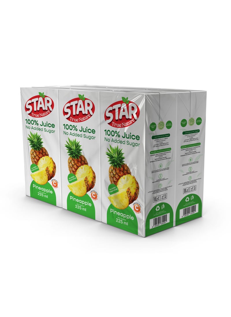 Star Pineapple 100% Juice Tetra Promo Pack - Image 1