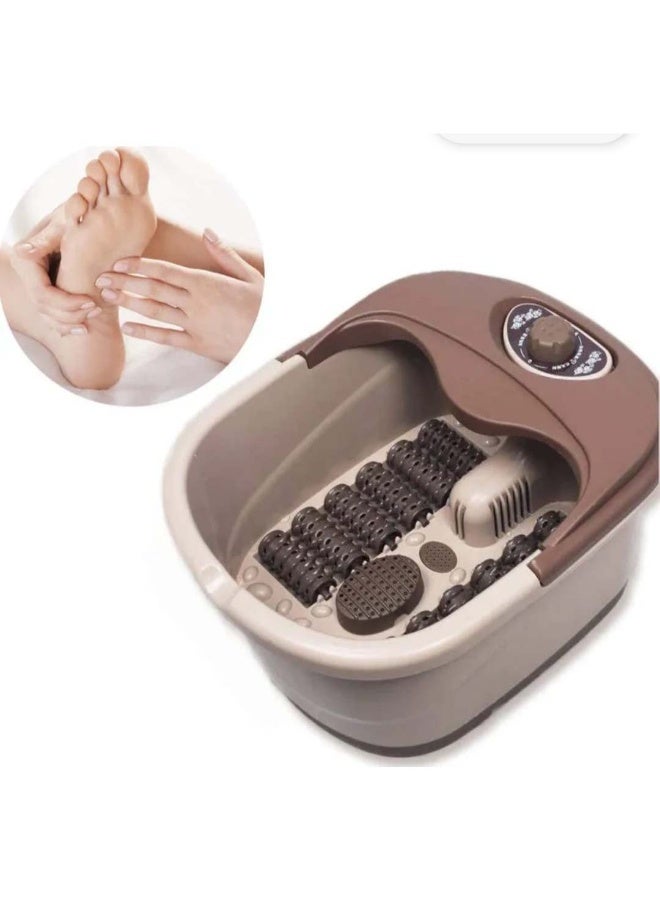 Electric Foot Spa Bath Massager with Heat and Motorized Massage Rollers Automatic Heating Tub Pedicure Bucket for Foot Pain Relief Stress Relaxation - Image 1