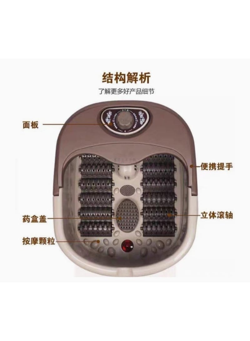 Electric Foot Spa Bath Massager with Heat and Motorized Massage Rollers Automatic Heating Tub Pedicure Bucket for Foot Pain Relief Stress Relaxation - Image 3