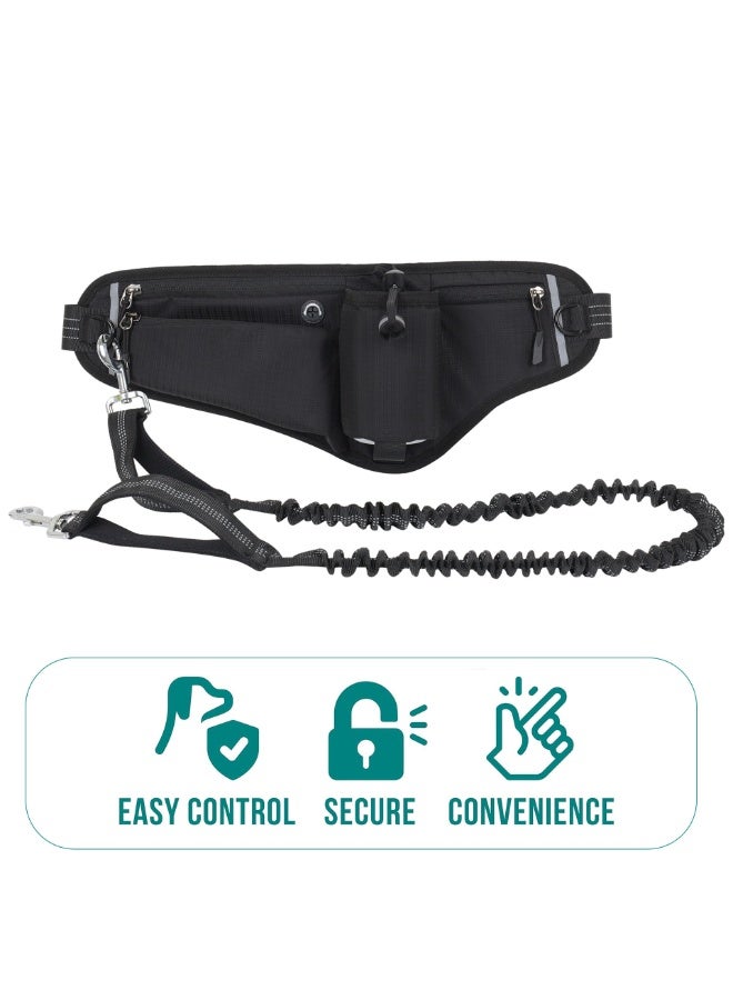 LANNEY Hands Free Dog Running Leash with Multi-Pocket Waist Belt - Image 5