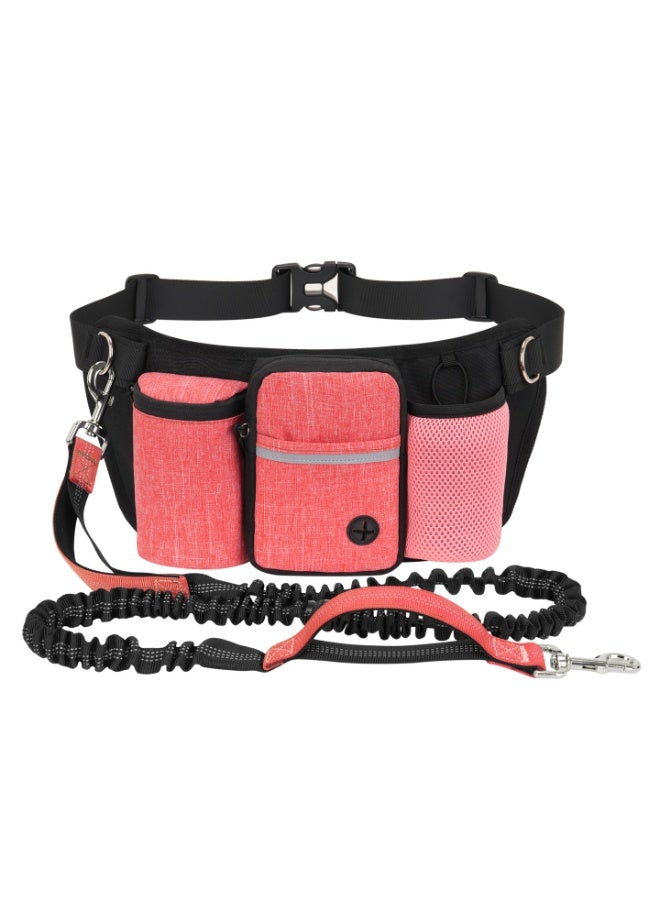 LANNEY Hands Free Dog Running Leash with Multi-Pocket Waist Belt - Image 1