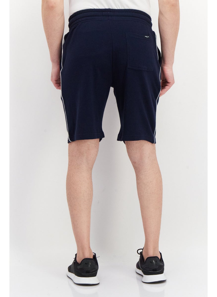 Kenneth Cole Men Drawstring Plain Basic Short, Navy Blue  - Image 2