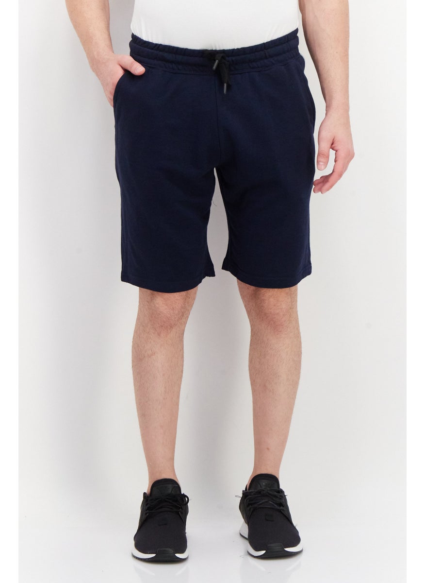 Kenneth Cole Men Drawstring Plain Basic Short, Navy Blue  - Image 1